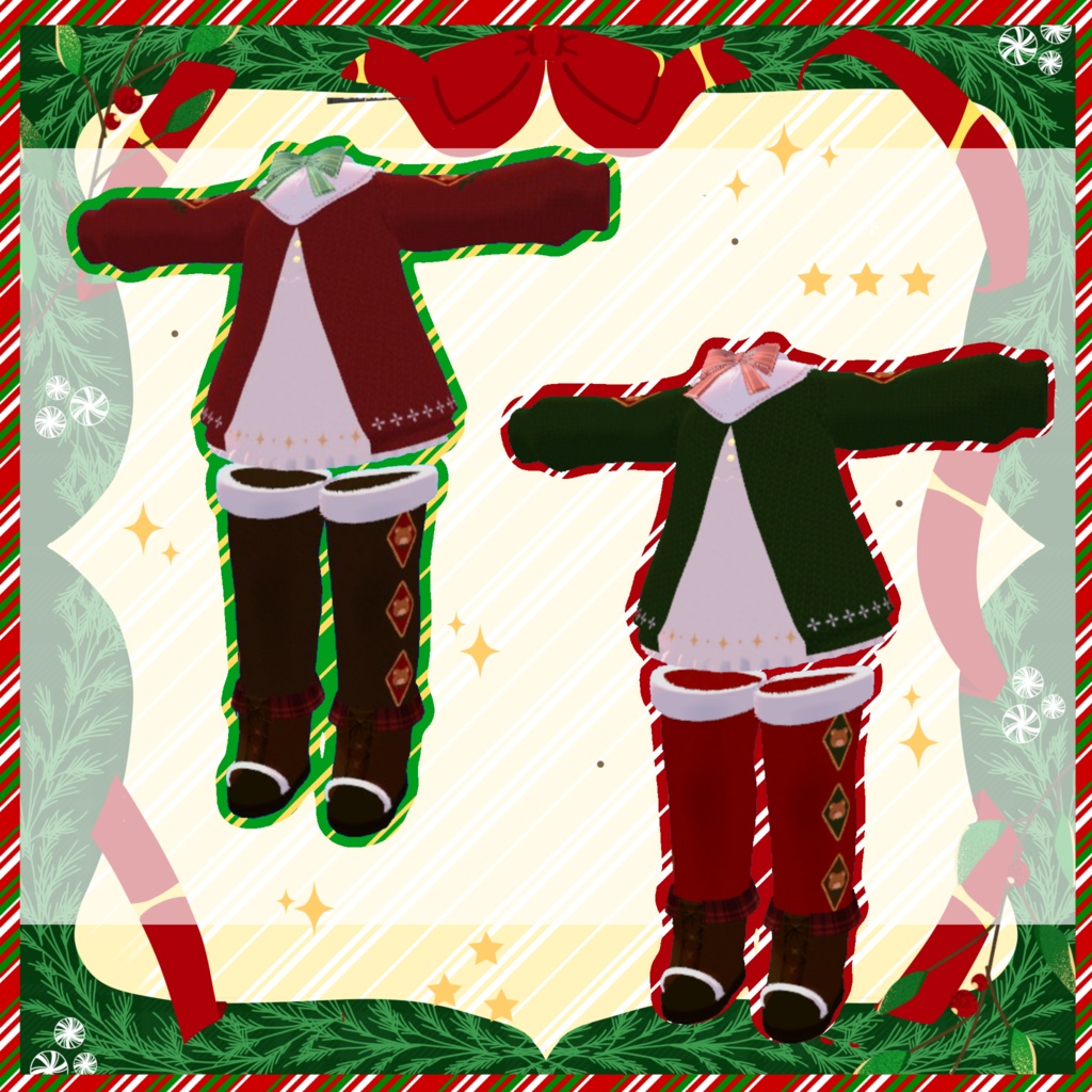 衣裝【リナ-Lina-】専用 【VRChat対応】クリスマス