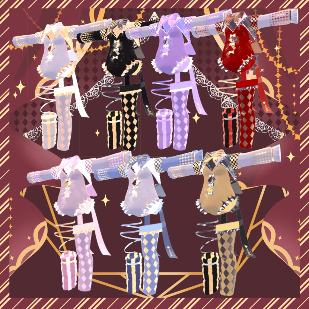 🎄✨🎁クリスマス 🎄✨🎁衣裝【Liebe リーベ】【灰島-haishima-】 【リナ-Lina-】【VRChat対応】ピエロの衣装 【クリスマス限定】