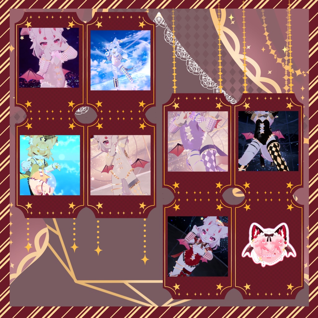 🎄✨🎁クリスマス 🎄✨🎁衣裝【Liebe リーベ】【灰島-haishima-】 【リナ-Lina-】【VRChat対応】ピエロの衣装 【クリスマス限定】