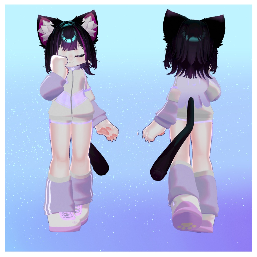 衣裝【【Chalo】】【灰島-haishima-】 【リナ-Lina-】【路地裏のネオ】 【VRChat対応】TAKO NEKO sportswear