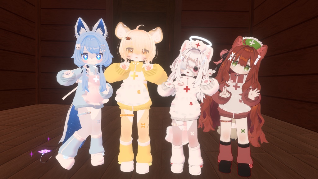 衣裝【まめひなた・キプフェル】ナースメイド  全10色 【VRChat対応】