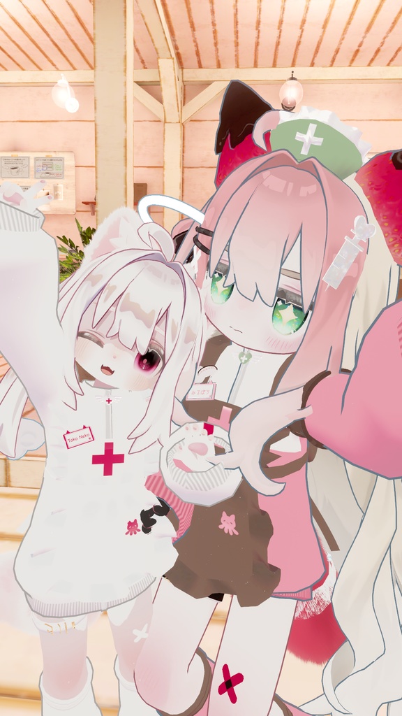 衣裝【まめひなた・キプフェル】ナースメイド  全10色 【VRChat対応】