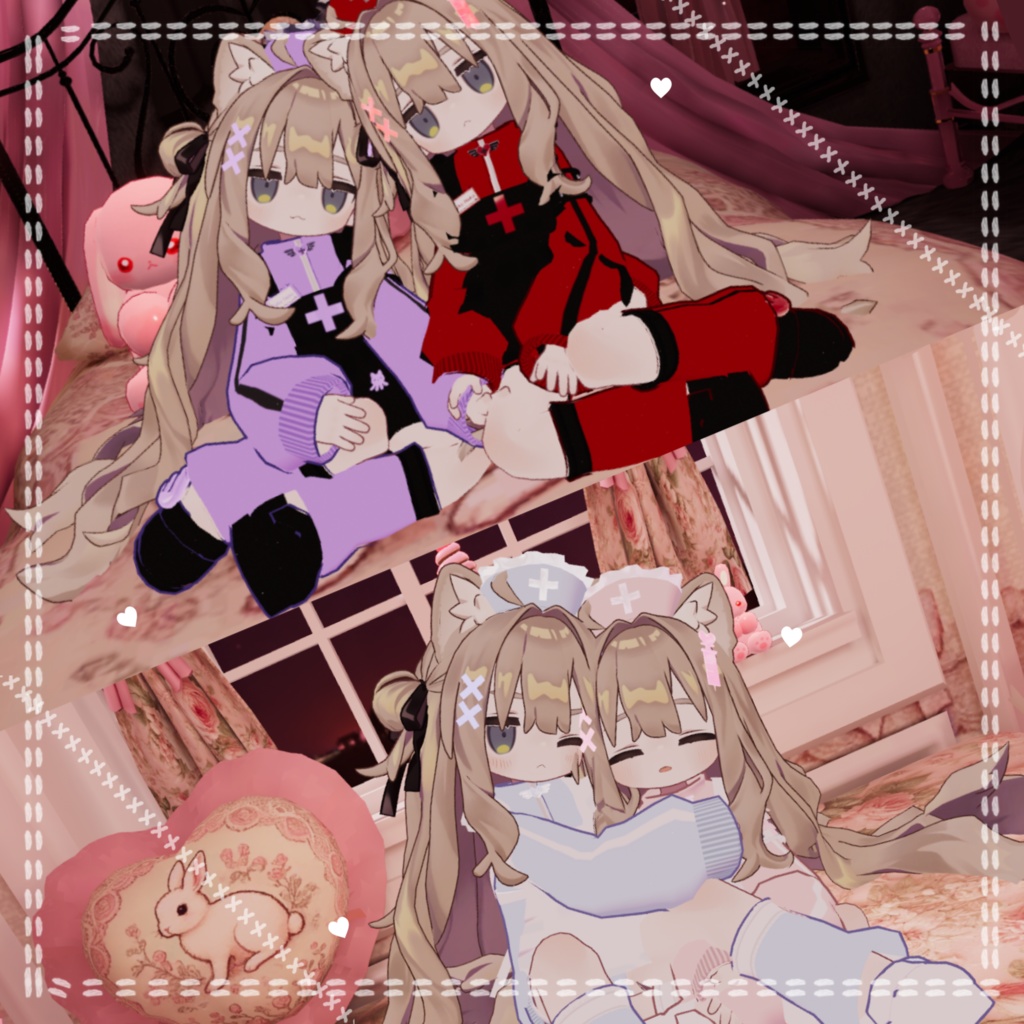 衣裝【まめひなた・キプフェル】ナースメイド  全10色 【VRChat対応】