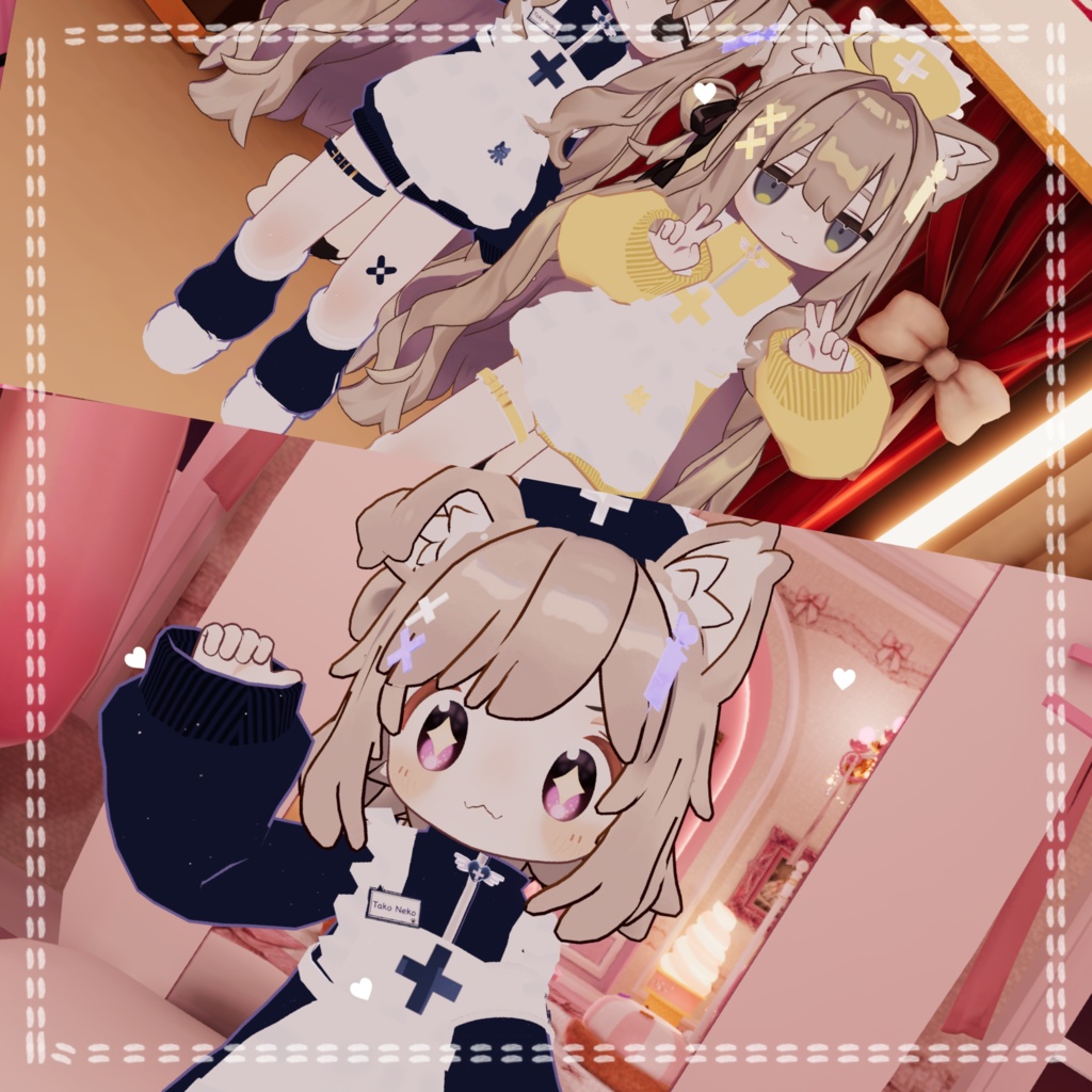 衣裝【まめひなた・キプフェル】ナースメイド  全10色 【VRChat対応】