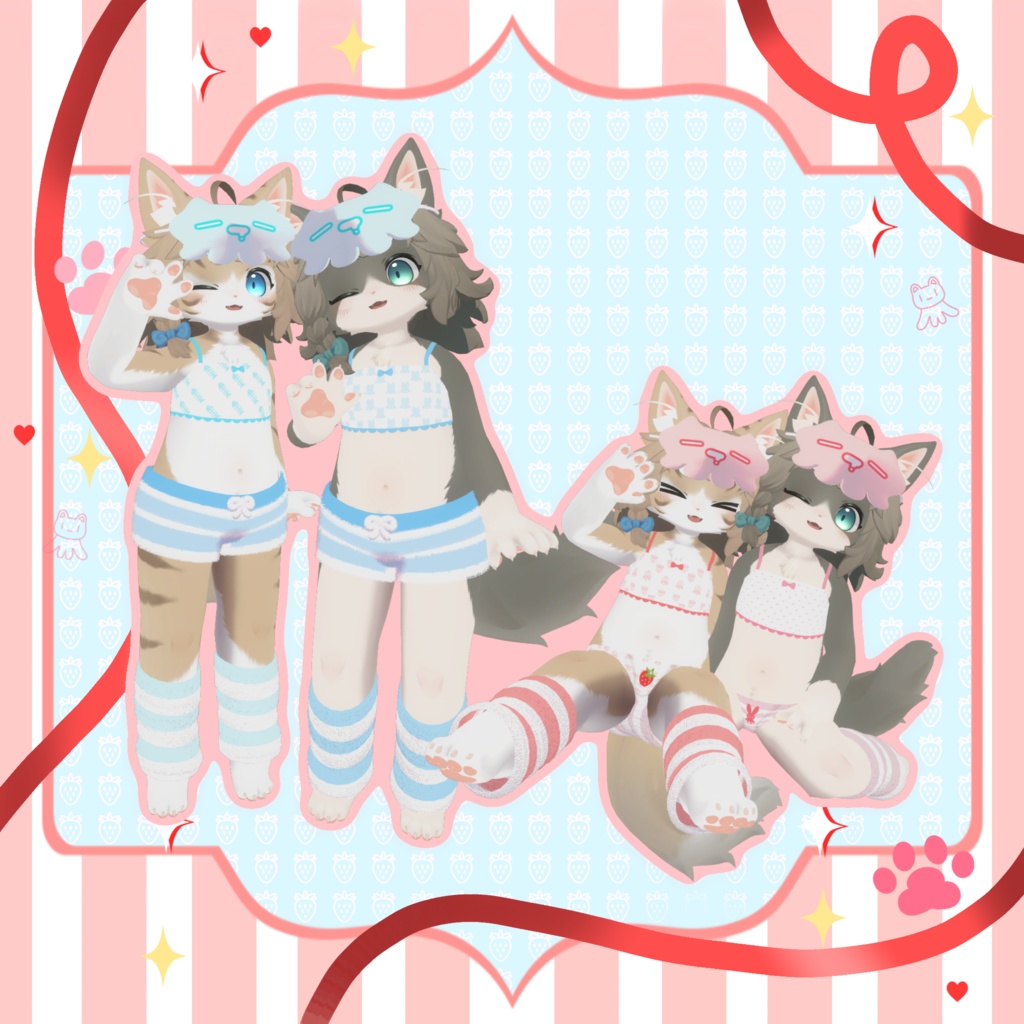 衣裝【リナ-Lina-】専用 【VRChat対応】TAKO NEKO パジャマ