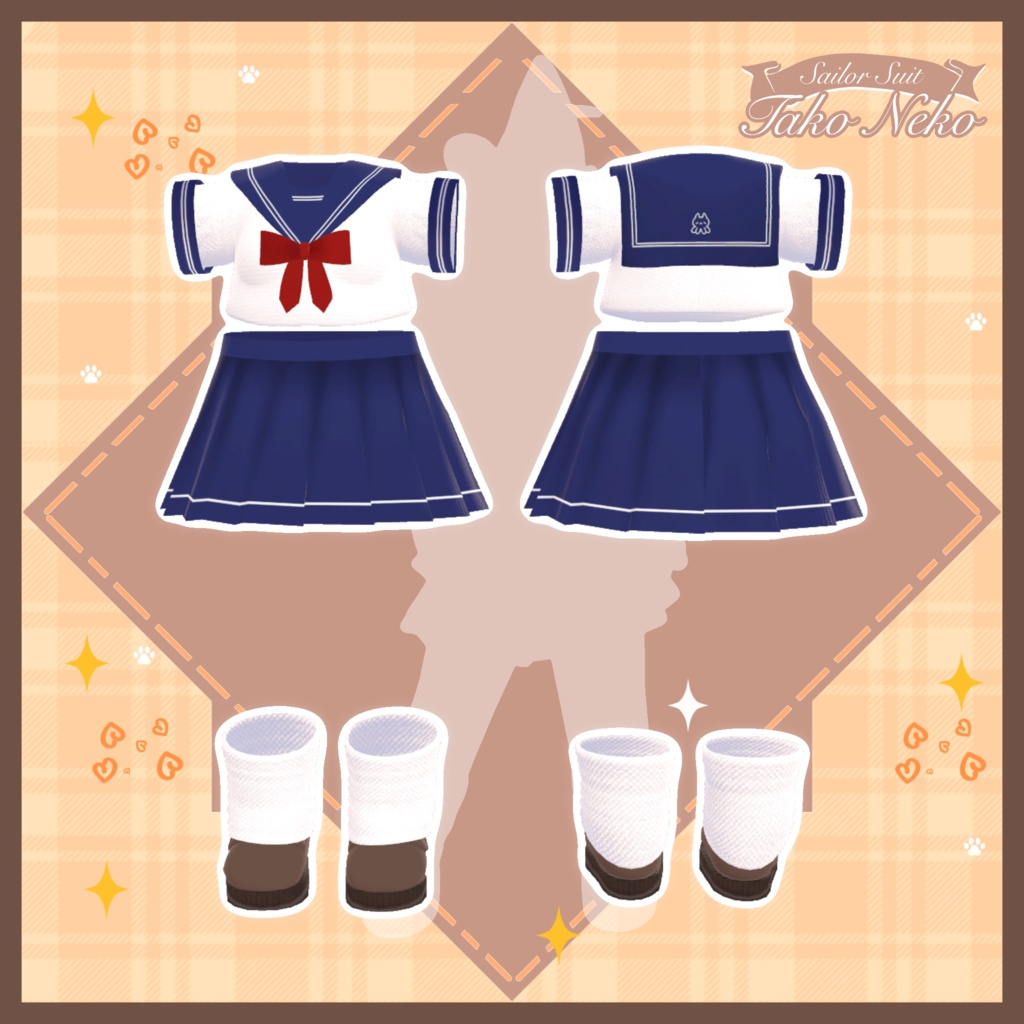 衣裝【リナ-Lina-】専用 【VRChat対応】TAKO NEKO Sailor suit