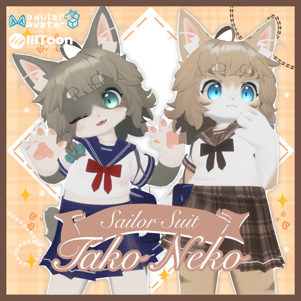  衣裝【リナ-Lina-】専用 【VRChat対応】TAKO NEKO Sailor suit