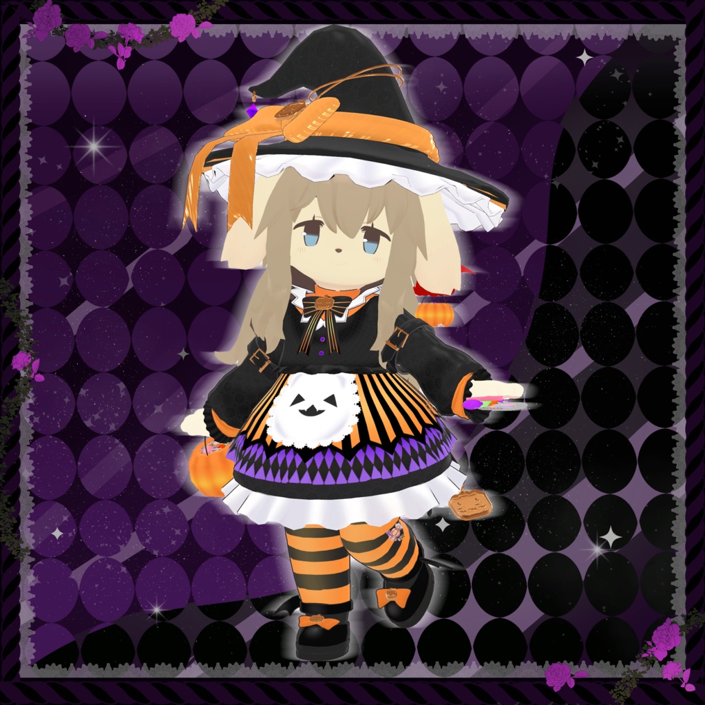 🎃衣裝【リナ-Lina-】 【Liebe リーベ】【灰島-haishima-】【pato】 🎃🍭🍫✨🍬パンプキンパーティー 🎃全4色✨🎃【VRChat対応】✦ Halloween