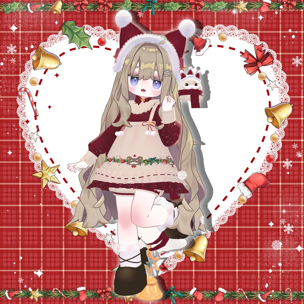 🎄✨🎁衣裝【まめふれんず・Nochica -ノーチカ-】🎄✨🎁✨クリスマスベル✨全11色【複数アバター対応】🎁 【VRChat対応】✦