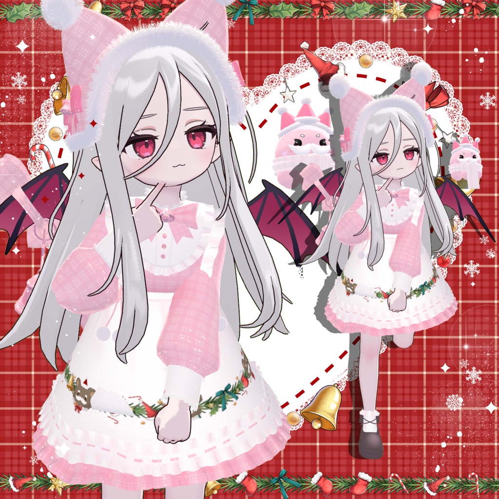 🎄✨🎁衣裝【まめふれんず・Nochica -ノーチカ-】🎄✨🎁✨クリスマスベル✨全11色【複数アバター対応】🎁 【VRChat対応】✦