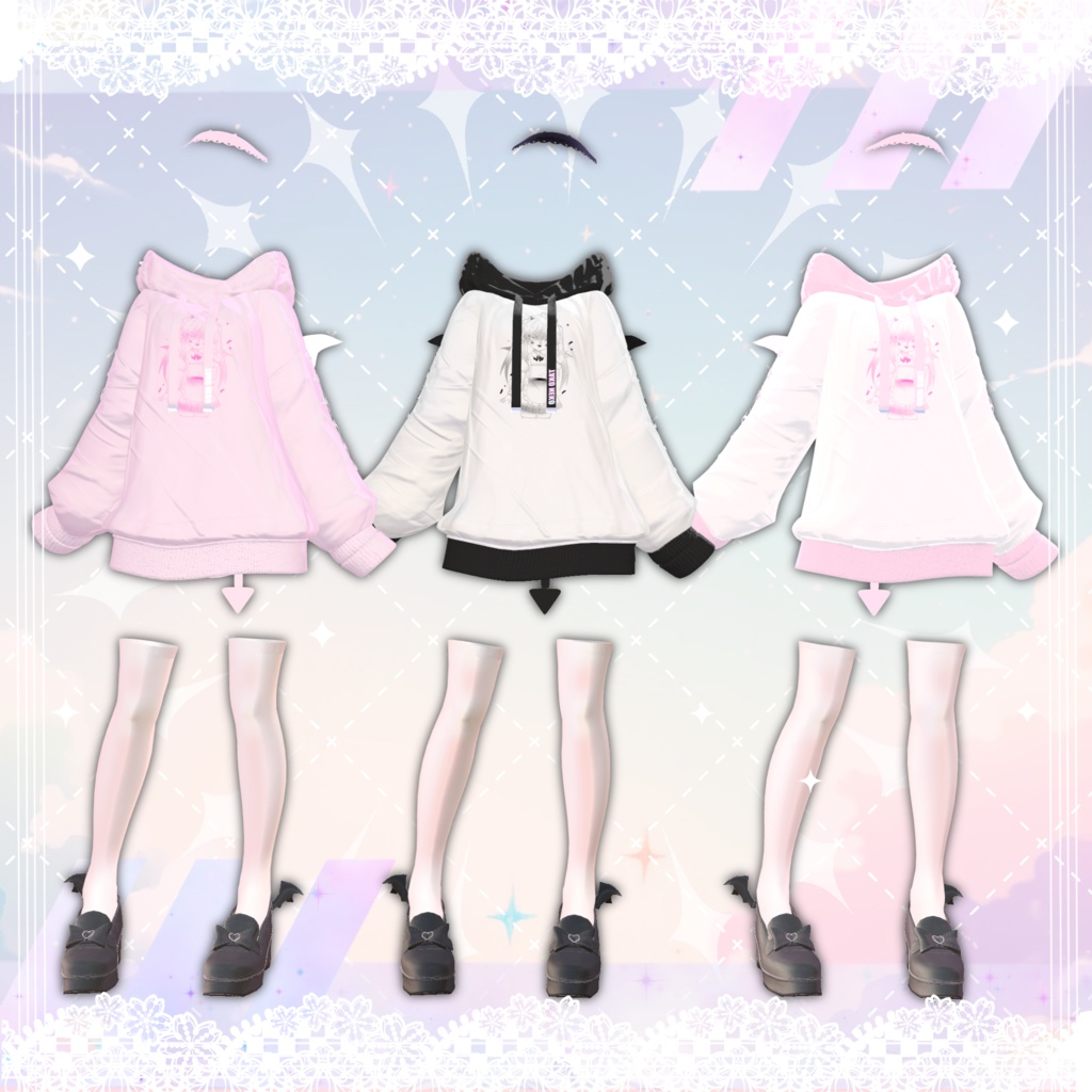 ✨セール中✨『小悪魔パーカー 』 12アバター対応