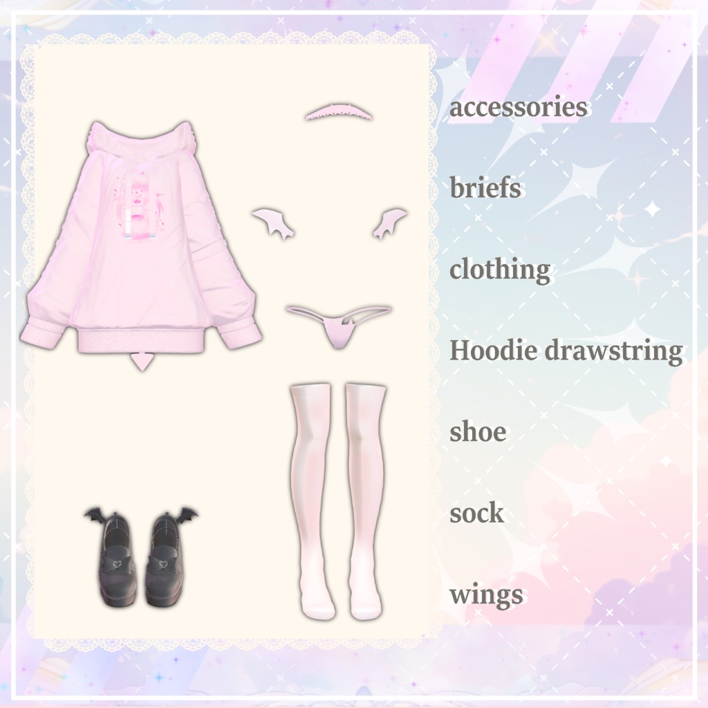 ✨セール中✨『小悪魔パーカー 』 12アバター対応