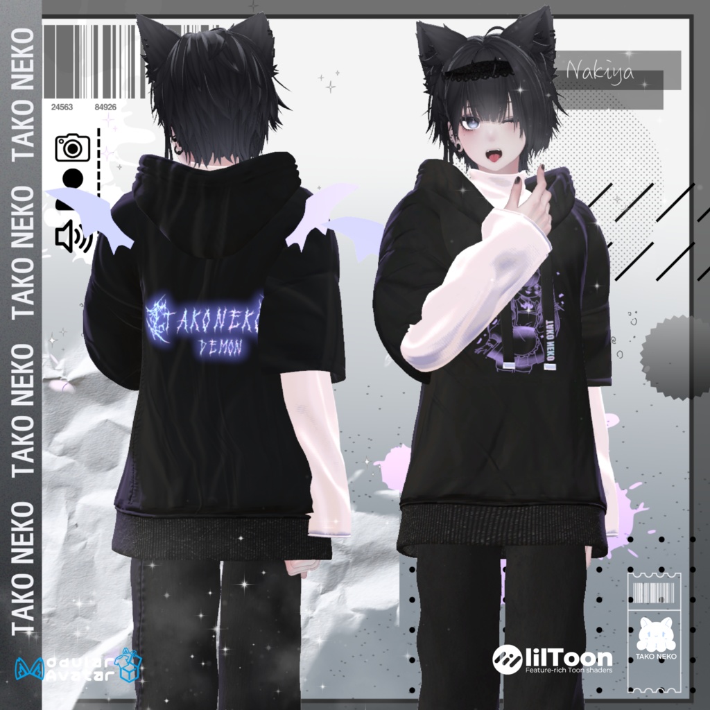 ✨セール中✨『小悪魔パーカー 』 泣夜-Nakiya /狛乃-Komano対応