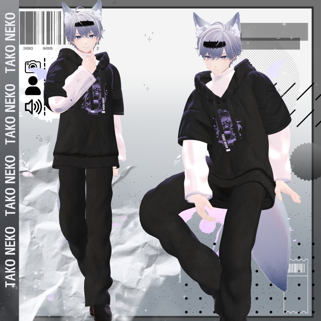 ✨セール中✨『小悪魔パーカー 』 泣夜-Nakiya /狛乃-Komano対応