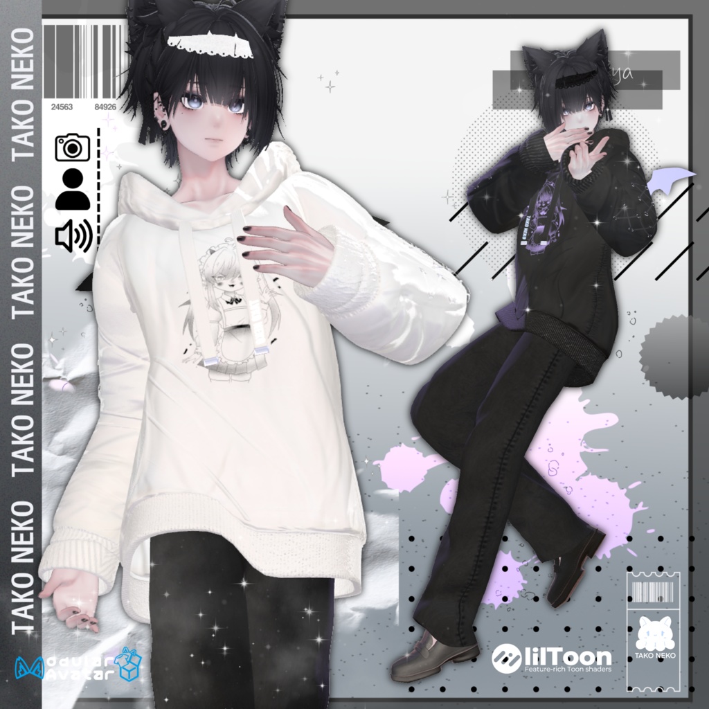 ✨セール中✨『小悪魔パーカー 』 泣夜-Nakiya /狛乃-Komano対応