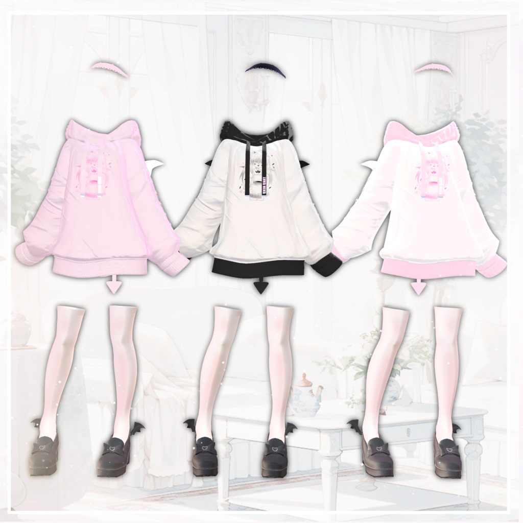 ✨セール中✨『小悪魔パーカー 』 ケモノ2アバター対応 【リナ-Lina-】【うるふだ】