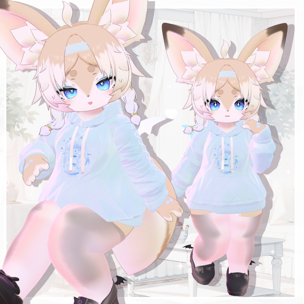 ✨『小悪魔パーカー 』 ケモノ5アバター対応 【リナ-Lina-】【うるふだ】【灰島-haishima-】【Alumy -アルミィ-】【天使 ホロヨエル】