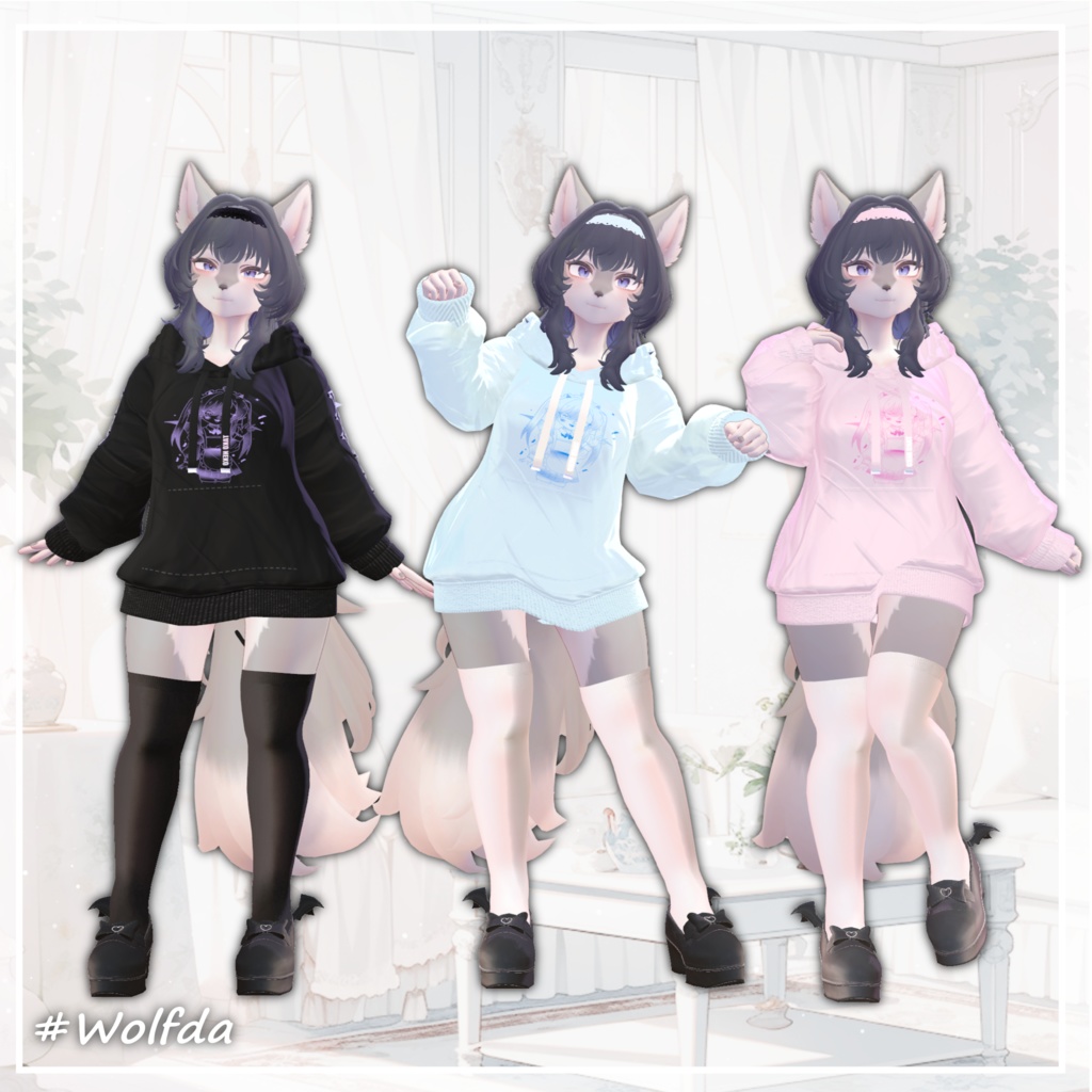 ✨セール中✨『小悪魔パーカー 』 ケモノ2アバター対応 【リナ-Lina-】【うるふだ】