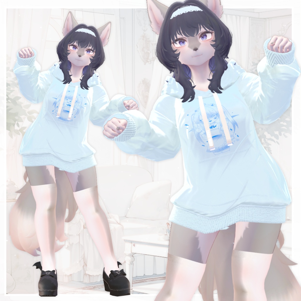 ✨セール中✨『小悪魔パーカー 』 ケモノ2アバター対応 【リナ-Lina-】【うるふだ】