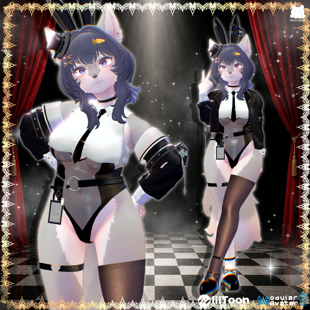 ♠️✨セール中🪄🐰『Kira usagihime綺羅兎姫 』🐰🪄 ケモノ12アバター対応✨♠️