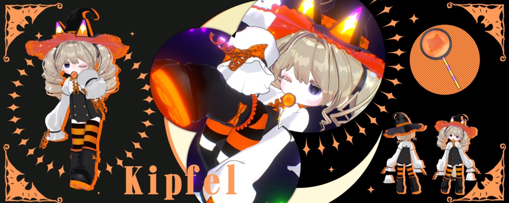 ✨セール中✨ハロウィン 『kuroneko majo 』 2 アバター対応 まめふれんず・邪竜メルヴィ