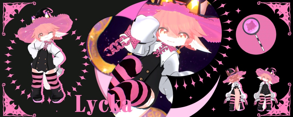 ✨セール中✨ハロウィン 🎃『kuroneko majo 』ケモノ6アバター対応🎃🍭🍫✨🍬