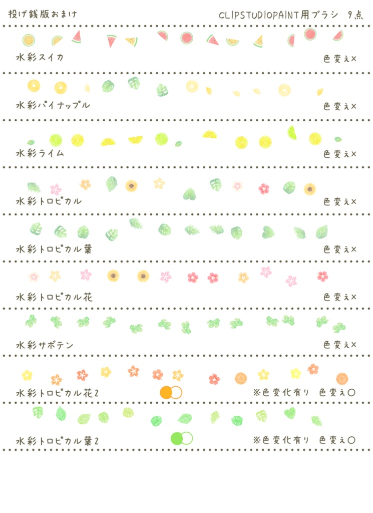 【無料版あり】Tropicalfruit&flower【フリー素材】