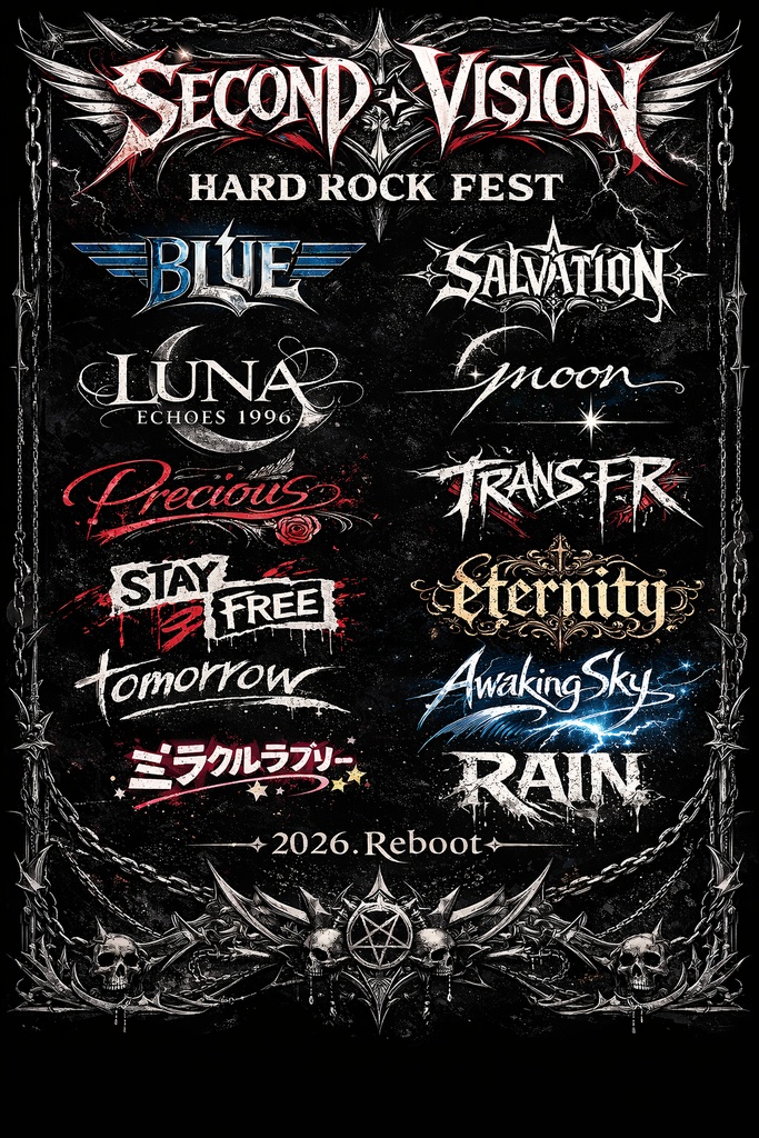 SV Tour T-shirt 2026 Reboot ロング METAL .ver (BK) カラー