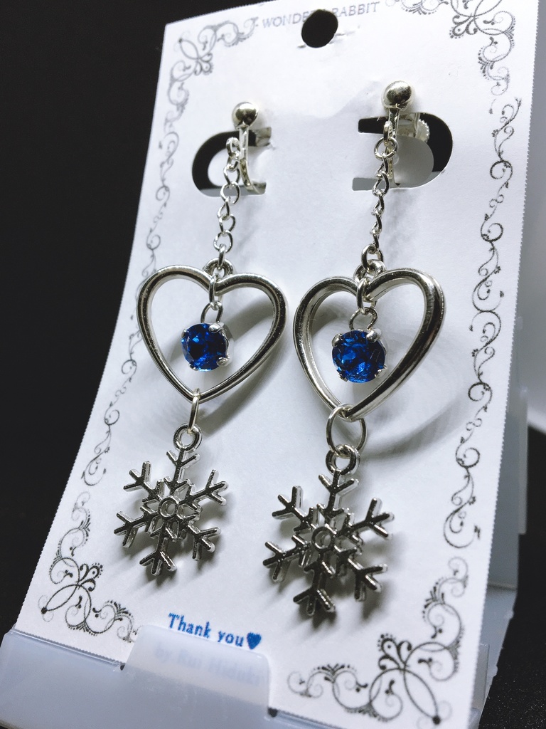 【YOI】ハートとスワロと雪の結晶ピアス(イヤリング)