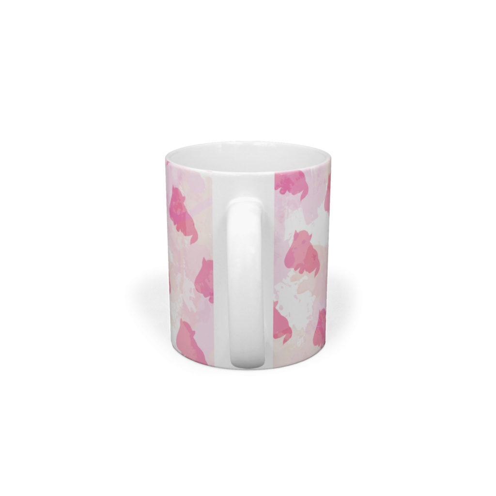 馬くんマグカップ(ホワイト✕ピンク)