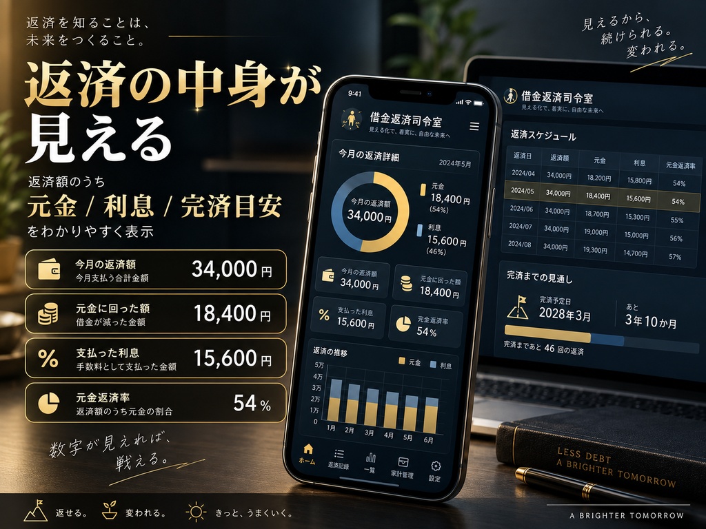【先行モニター版】借金返済司令室 Web版|スマホで借金・返済・利息を見える化