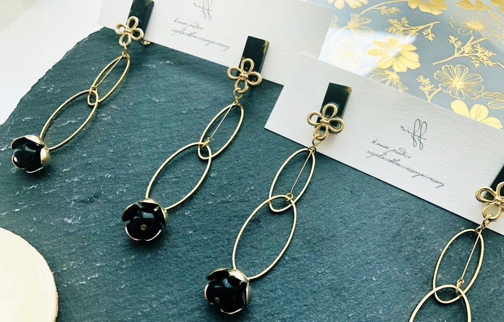 ［イヤリングorピアス］千利休イメージアクセサリー