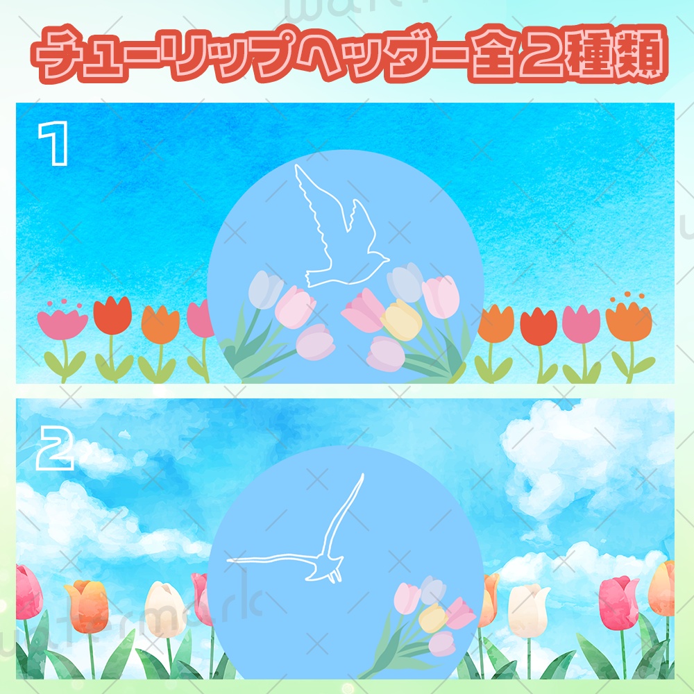 IRIAM 春　チューリップ　花　ヘッダー素材