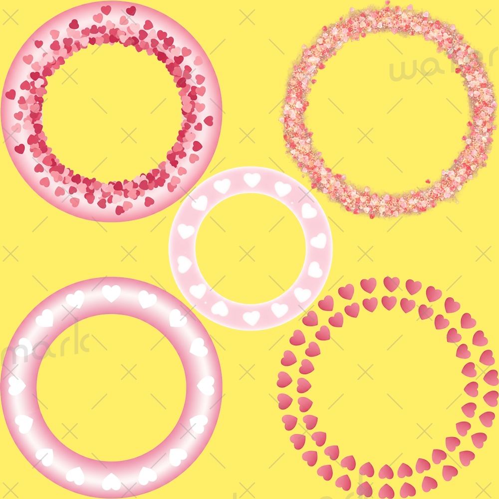 IRIAM素材 ハート アイコンリングセット