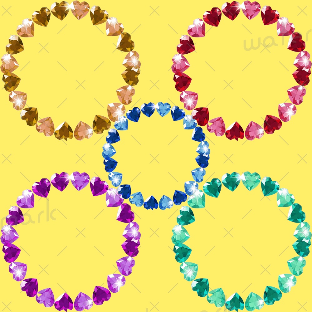 IRIAM素材 ハート アイコンリングセット