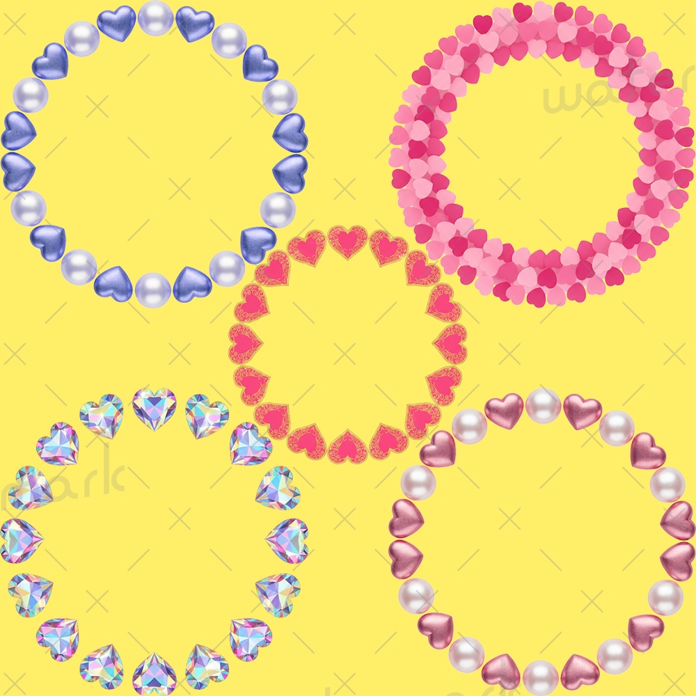 IRIAM素材 ハート アイコンリングセット