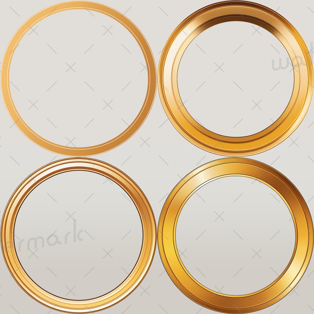 ゴールドアイコンリング8種セット｜IRIAM素材