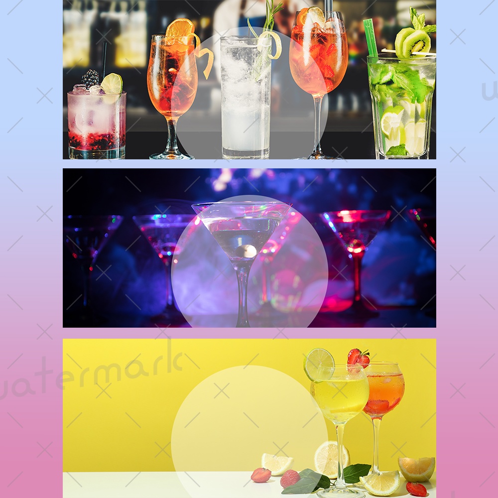 IRIAM素材 酒飲みアイコンリング16種類・ヘッダー12種類セット ビール カクテル 居酒屋 BAR