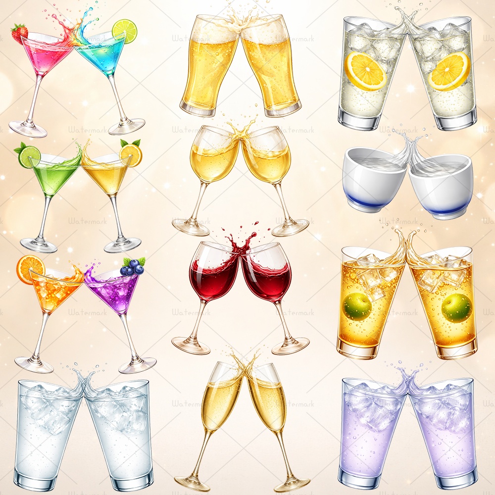 飲酒配信に使える!乾杯素材12種セット YouTube配信・IRIAM素材