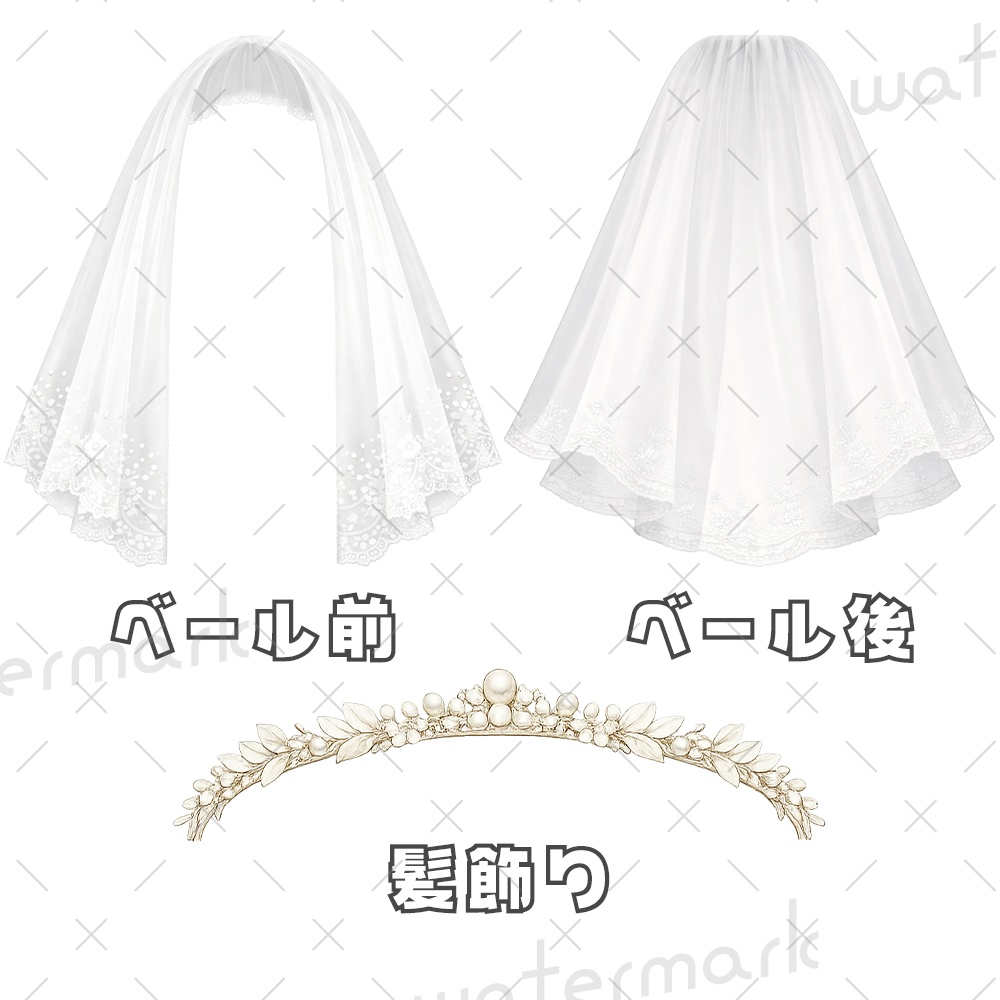 IRIAM素材 嫁こな決定戦ロゴ・ウェディングベール素材付き②