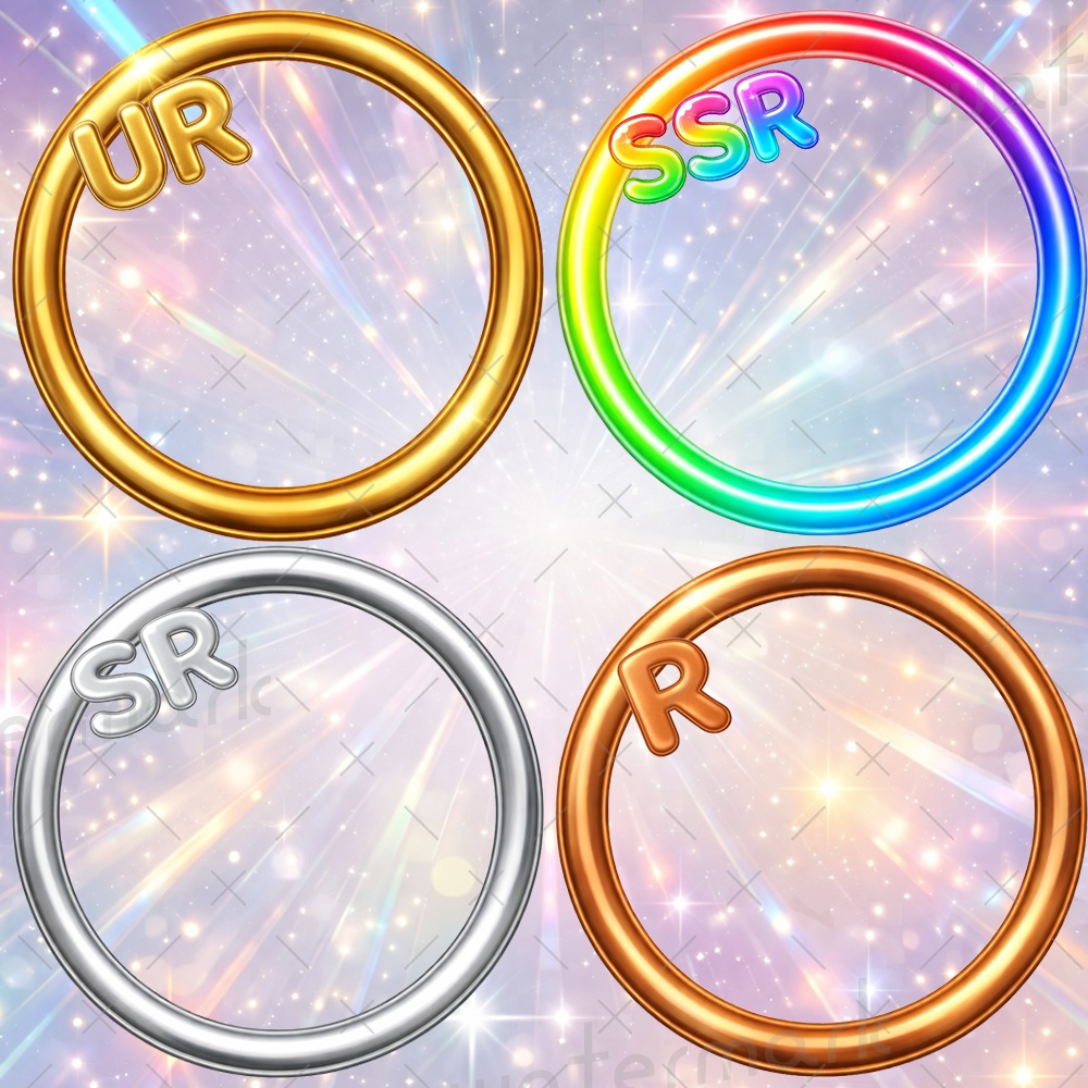 IRIAM素材 レアリティアイコンリング4種類セット