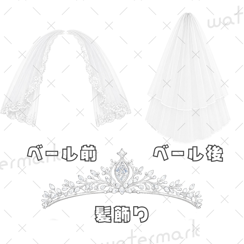 IRIAM素材 嫁こな決定戦ロゴ・ウェディングベール素材付き③