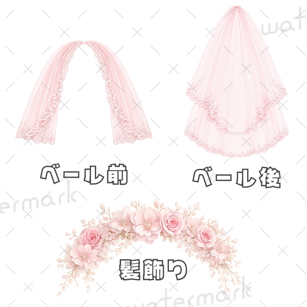 IRIAM素材 嫁こな決定戦ロゴ・ウェディングベール素材付き⑤
