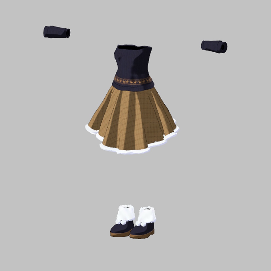 【3Dモデル】「Tien」ちゃん用ケープコーデセット