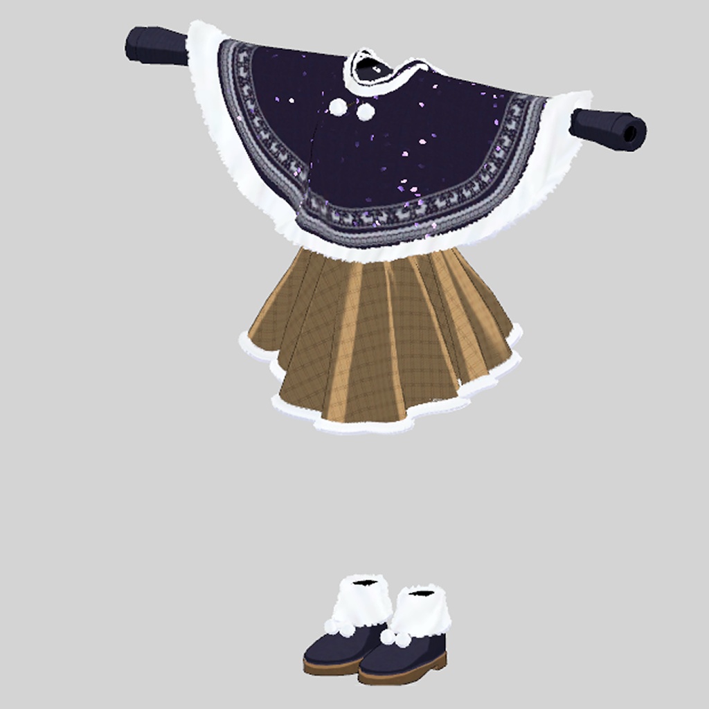 【3Dモデル】「Tien」ちゃん用ケープコーデセット