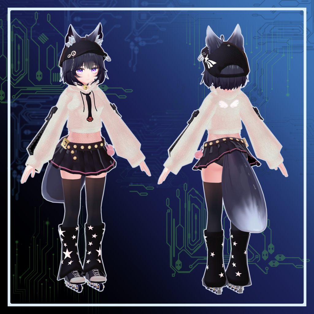 【3Dモデル】「Tien」ちゃん用街衣装セット