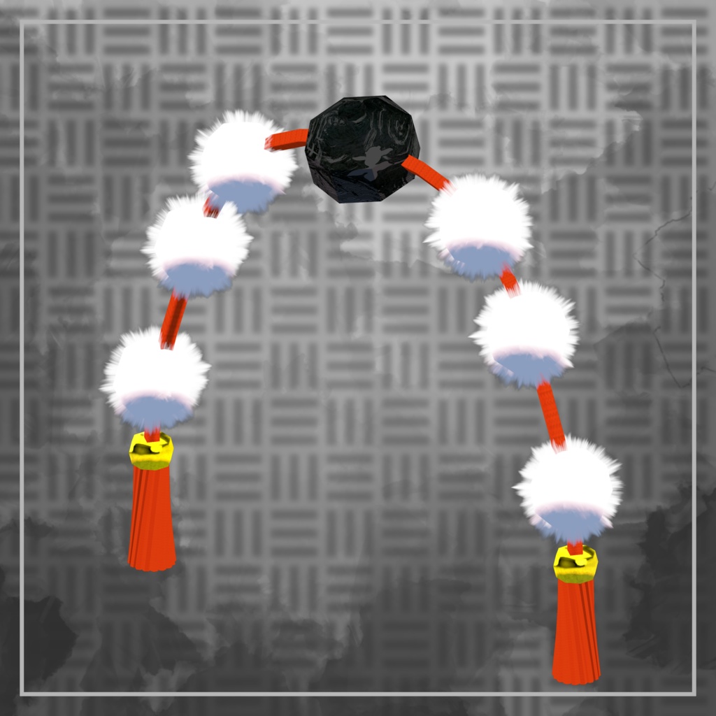 【VRChat向け3Dモデル】兜巾,八つ手