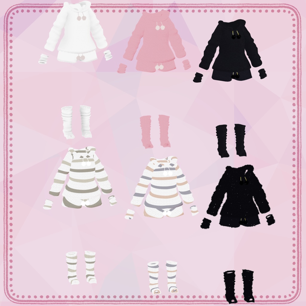 【ティエン向け衣装】もこもこルームウェア