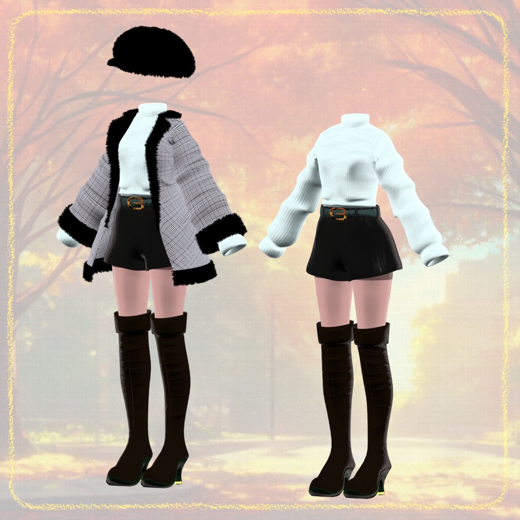 【ティエン向け衣装】寒い季節のお出掛けコーデセット