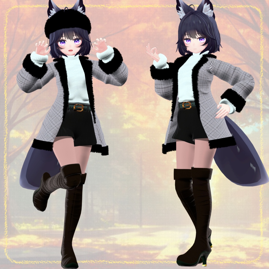 【ティエン向け衣装】寒い季節のお出掛けコーデセット